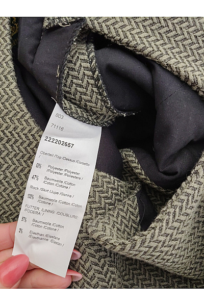 Hammerschmid Khaki dirndl šaty s páskem midi elegantní Vel. DE 40 | Hammerschmid | obrázek 8