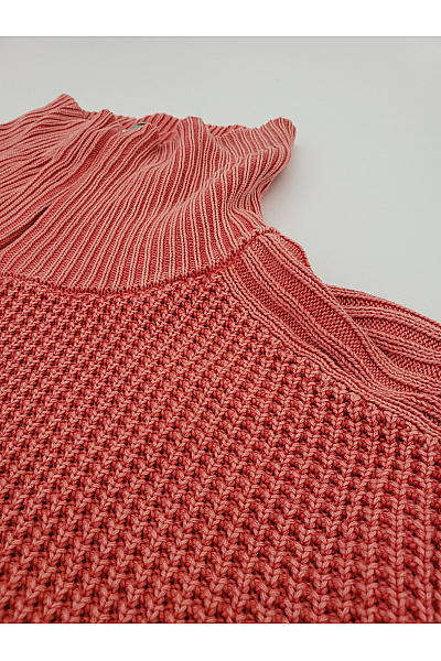 Hugo Boss Červený bavlněný crop pulovr se stojáčkem na zip Vel. L | Hugo Boss | obrázek 3