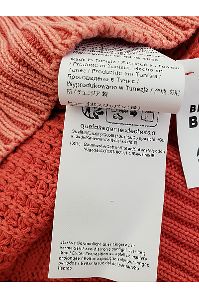Hugo Boss Červený bavlněný crop pulovr se stojáčkem na zip Vel. L | Hugo Boss | obrázek 7