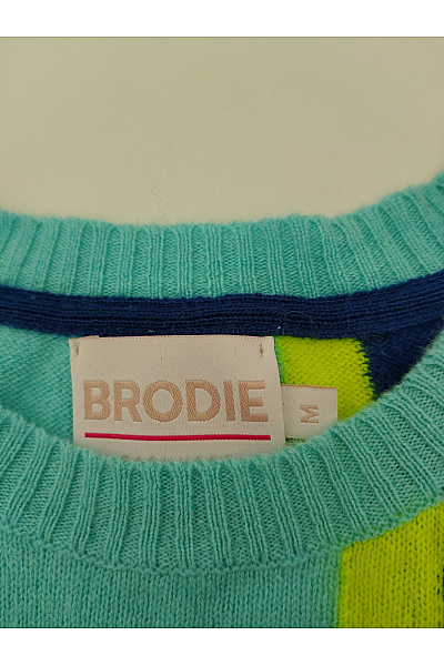 Brodie Cashmere Barevný kašmírový pulovr se vzorem Vel. M | Brodie Cashmere | obrázek 5