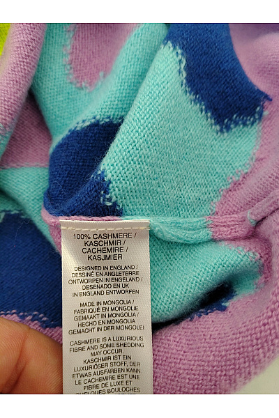 Brodie Cashmere Barevný kašmírový pulovr se vzorem Vel. M | Brodie Cashmere | obrázek 8