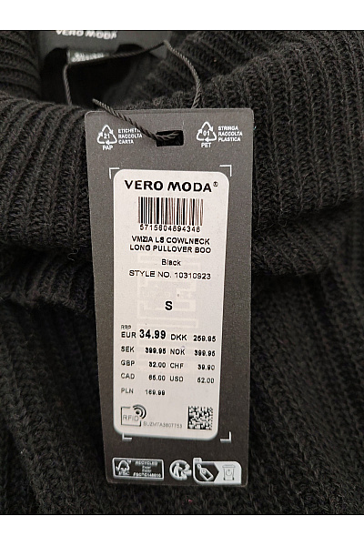 VERO MODA Černý dámský pletený rolák oversized Vel. S | VERO MODA | obrázek 9