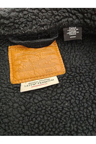 LEVIS Černá manšestrová bunda s beránkem zateplená podzimní Vel. US S | LEVIS | obrázek 8