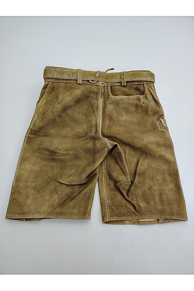 Trachten Deiser Pánské kožené kraťasy khaki vintage s páskem Vel. EU 44 | Trachten Deiser | obrázek 4