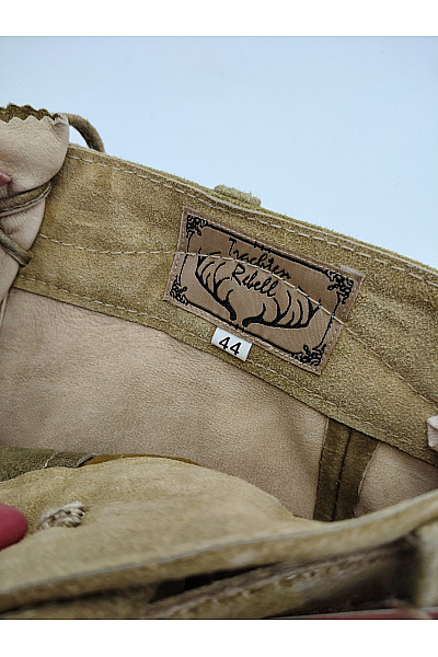 Trachten Deiser Pánské kožené kraťasy khaki vintage s páskem Vel. EU 44 | Trachten Deiser | obrázek 5