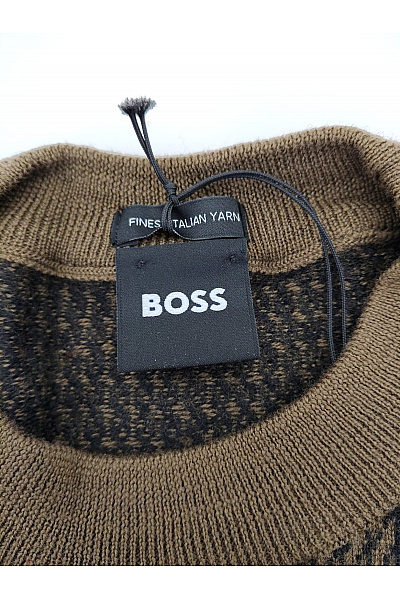 HOSS Hnědý vlněný pletený pulovr s dlouhým rukávem Vel. XS | HOSS | obrázek 5