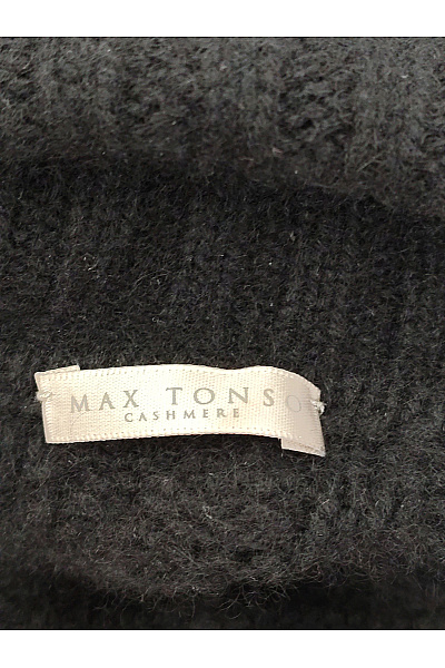 MAX TONSO CASHMERE Černý kašmírový rolák s copánkovým vzorem Vel. S | MAX TONSO CASHMERE | obrázek 5
