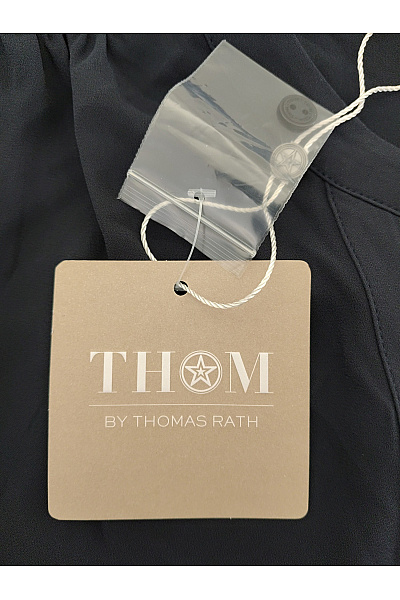 THOM By Thomas Rath Černá elegantní halenka s dlouhým rukávem a výstřihem do V Vel. DE 34 | THOM By Thomas Rath | obrázek 7