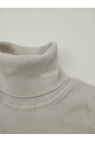 Hugo Boss Béžový vlněný pánský rolák basic Velikost M | Hugo Boss | obrázek 4