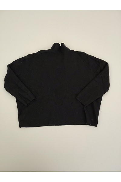 FYNCH-HATTON Černý vlněný merino pulovr oversized se stojáčkem Vel. XL | FYNCH-HATTON | obrázek 2