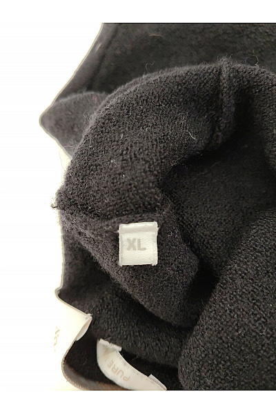 FYNCH-HATTON Černý vlněný merino pulovr oversized se stojáčkem Vel. XL | FYNCH-HATTON | obrázek 5