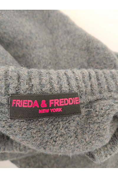 Frieda&freddies Šedý pletený pulovr s výstřihem do V Velikost XL | frieda&freddies | obrázek 8