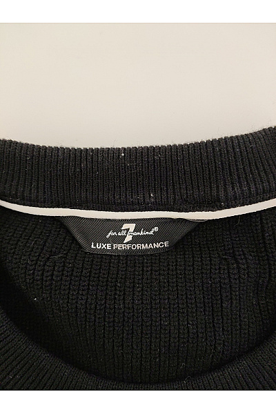 7 for all mankind Černý pletený žebrovaný pulovr basic Vel. S | 7 for all mankind | obrázek 4
