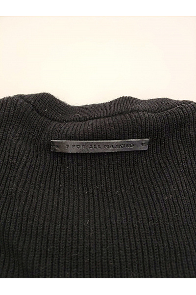 7 for all mankind Černý pletený žebrovaný pulovr basic Vel. S | 7 for all mankind | obrázek 7