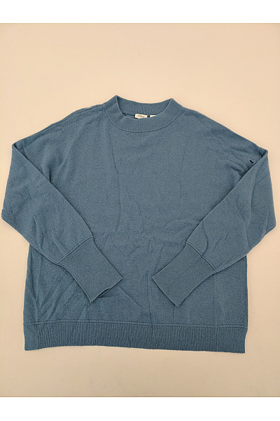 S.OLIVER Modrý Kašmírový Pulovr Se Stojáčkem Oversized Vel. M