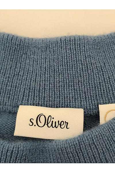 s.OLIVER Modrý kašmírový pulovr se stojáčkem oversized Vel. M | s.OLIVER | obrázek 6
