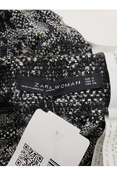 Last Woman Černobílá mini sukně s třásněmi a volánky Velikost EU S | Last Woman | obrázek 6