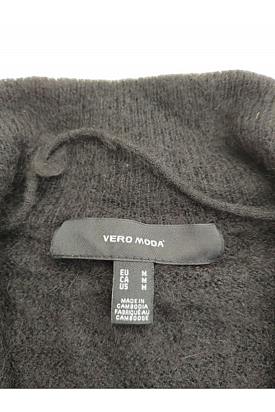 VERO MODA Černý dámský pletený kardigan na zip se stojáčkem Velikost EU M | VERO MODA | obrázek 5