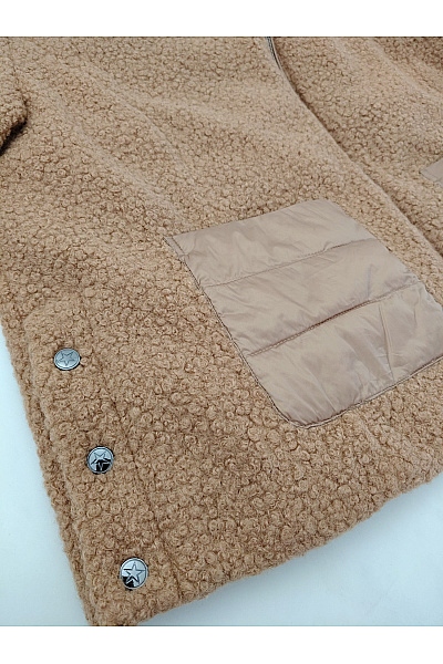 Hnědá přechodová bunda s beránkem a zipem oboustranná Velikost XXL | Unimoda | obrázek 5