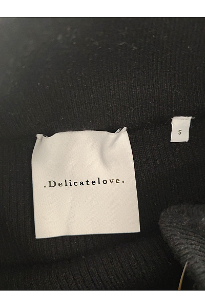 Delicatelove Černá vlněná áčková midi sukně s vysokým pasem Vel. S | Delicatelove | obrázek 5