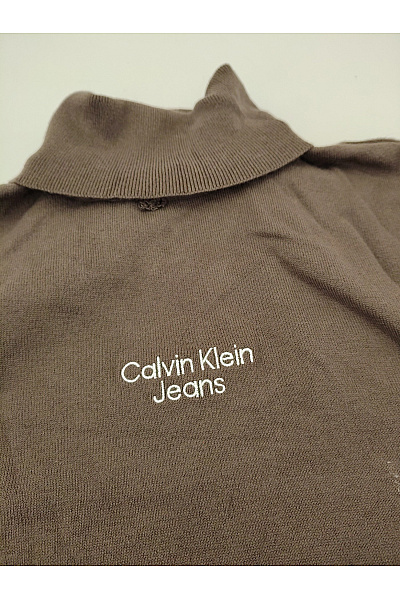 Calvin Klein Hnědý dámský bavlněný rolák s dlouhým rukávem basic Velikost S | Calvin Klein | obrázek 2