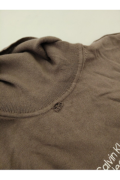 Calvin Klein Hnědý dámský bavlněný rolák s dlouhým rukávem basic Velikost S | Calvin Klein | obrázek 4