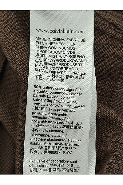 Calvin Klein Hnědý dámský bavlněný rolák s dlouhým rukávem basic Velikost S | Calvin Klein | obrázek 8