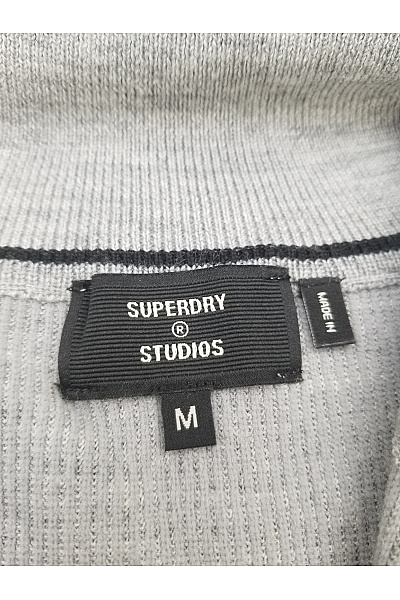 Super Stition Šedý vlněný merino pulovr se stojáčkem na zip Vel. M | Super Stition | obrázek 4
