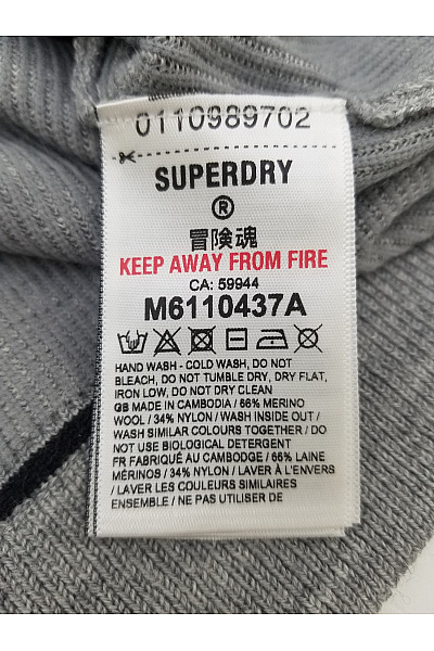 Super Stition Šedý vlněný merino pulovr se stojáčkem na zip Vel. M | Super Stition | obrázek 5