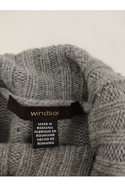 Windsor. Šedý kašmírový rolák pletený pulovr Vel. S | windsor. | obrázek 5
