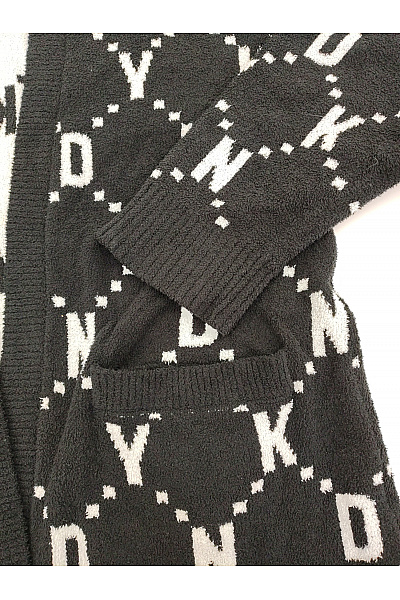 Donna Karan Černobílý vzorovaný kardigan oversized Vel. L | Donna Karan | obrázek 3