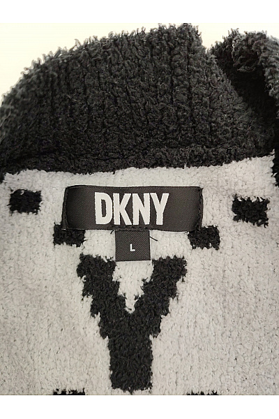 Donna Karan Černobílý vzorovaný kardigan oversized Vel. L | Donna Karan | obrázek 5