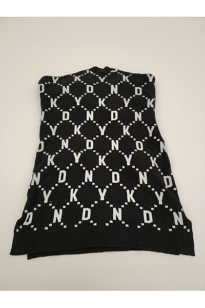 Donna Karan Černobílý vzorovaný kardigan oversized Vel. L | Donna Karan | obrázek 7