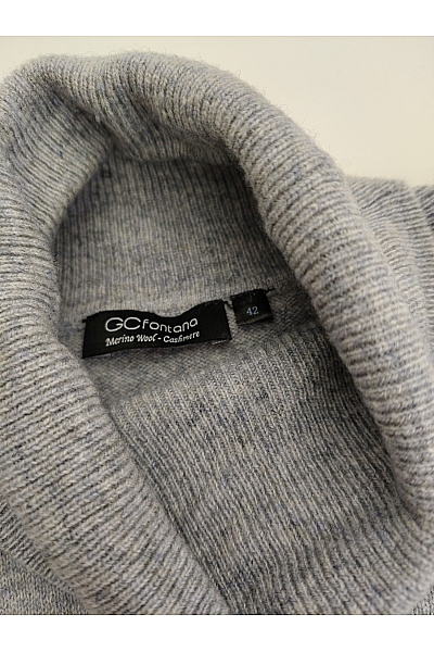 GC FONTANA Šedý vlněný rolák basic Vel. IT 42 | GC FONTANA | obrázek 5