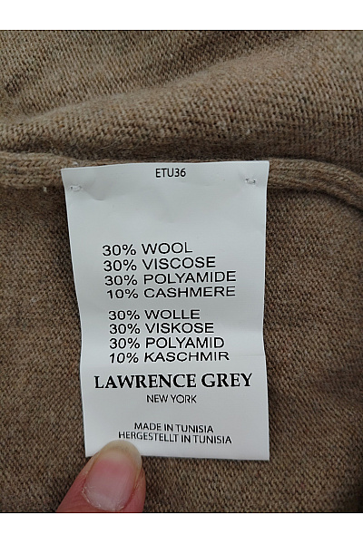 LAWRENCE GREY Dámský hnědý kašmírový rolák basic Velikost XL | LAWRENCE GREY | obrázek 8