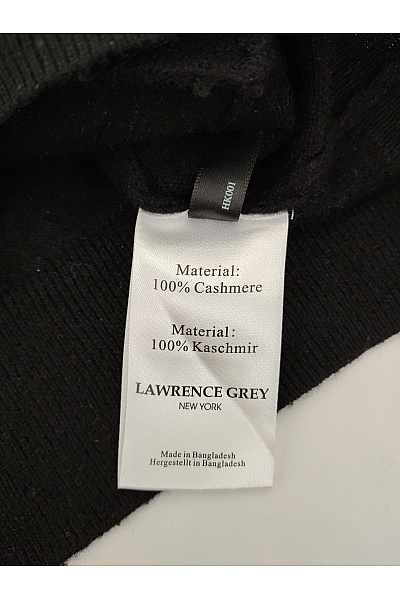 LAWRENCE GREY Černý kašmírový pánský svetr na zip s kapucí Vel. L | LAWRENCE GREY | obrázek 7