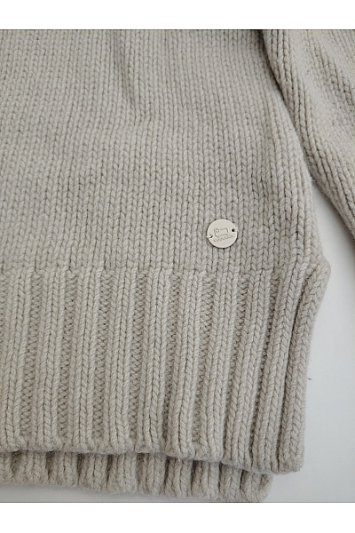 Woolrich Béžový dámský pletený rolák oversized se spadlými rameny Velikost XS | Woolrich | obrázek 4
