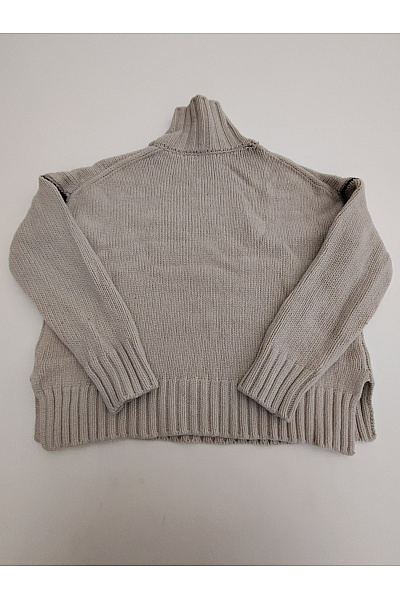 Woolrich Béžový dámský pletený rolák oversized se spadlými rameny Velikost XS | Woolrich | obrázek 7