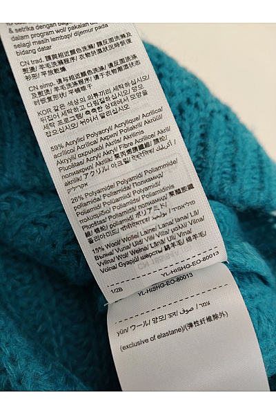 Esprit Dámský modrý pletený oversized pulovr se stojáčkem a balonovými rukávy Vel. EU S | Esprit | obrázek 6