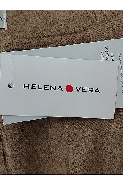 HELENA VERA Dámské khaki kalhoty s vysokým pasem kapsami Velikost DE 22 | HELENA VERA | obrázek 3