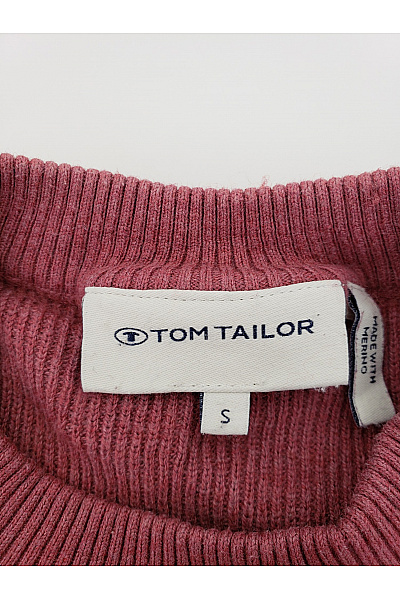 TOM TAILOR Pánský bavlněný pulovr žebrovaný růžový Velikost S | TOM TAILOR | obrázek 4