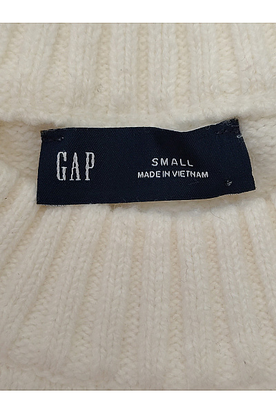 Gap Bílý bavlněný pulovr s dlouhým rukávem basic Velikost US S | Gap | obrázek 3