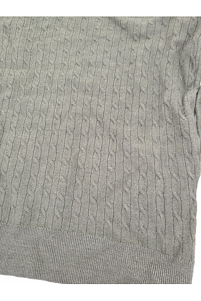 U.S.POLO ASSN. Šedý vlněný merino pulovr s copánkovým vzorem Velikost US XL | U.S.POLO ASSN. | obrázek 3