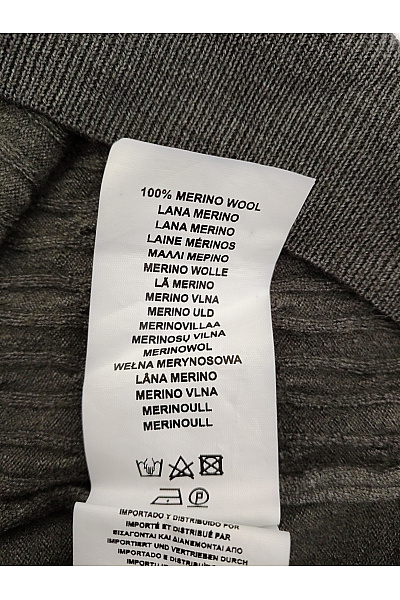 U.S.POLO ASSN. Šedý vlněný merino pulovr s copánkovým vzorem Velikost US XL | U.S.POLO ASSN. | obrázek 6