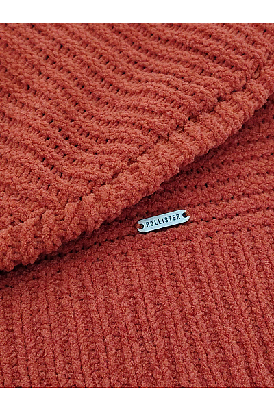 Hollister Červený crop pulovr se stojáčkem žebrovaný Velikost M | Hollister | obrázek 3