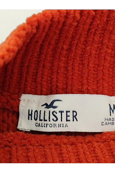 Hollister Červený crop pulovr se stojáčkem žebrovaný Velikost M | Hollister | obrázek 6