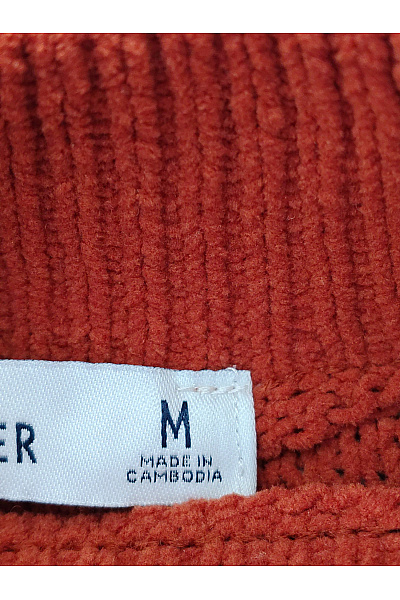 Hollister Červený crop pulovr se stojáčkem žebrovaný Velikost M | Hollister | obrázek 7