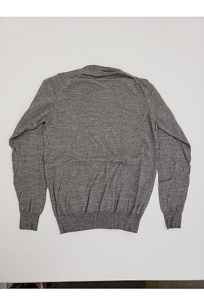 Royal class Pánský šedý pletený pulovr basic Velikost XS | royal class | obrázek 7