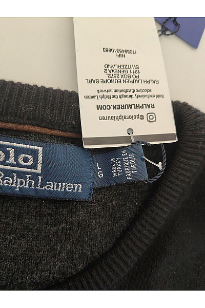 Ralph Lauren Černý vlněný pulovr basic elegantní Velikost L | Ralph Lauren | obrázek 4
