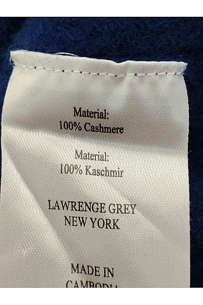 LAWRENCE GREY Pánský kašmírový pulovr s límečkem modrý Vel. M | LAWRENCE GREY | obrázek 6